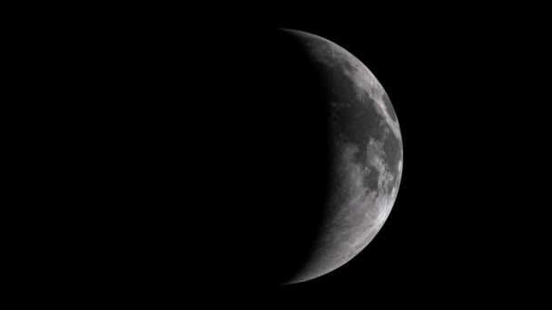 Moon Phases Time Lapse Vídeo Fases Lunares Super Detalhadas Alta — Vídeo de Stock