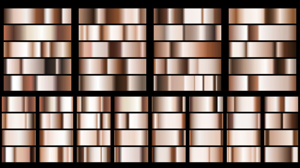 Set of bronze metal gradients