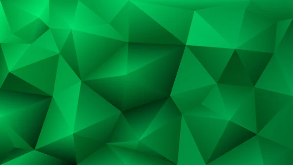 Abstracte laag poly groene achtergrond van driehoeken — Stockvector