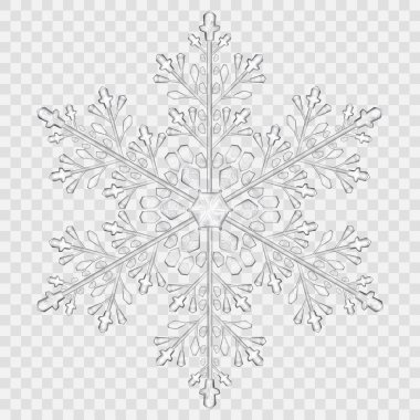 Büyük şeffaf kristal kar tanesi