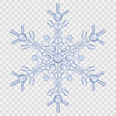 Büyük şeffaf kristal kar tanesi