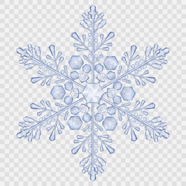 Büyük şeffaf kristal kar tanesi