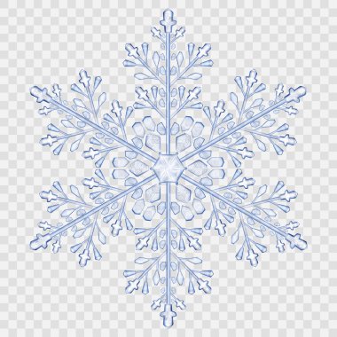 Büyük şeffaf kristal kar tanesi