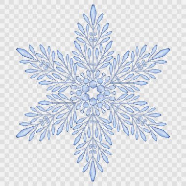 Büyük şeffaf kristal kar tanesi