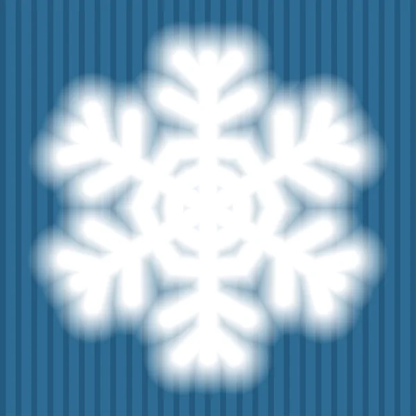 Duży biały snowflake miękkie przezroczyste krawędzie — Wektor stockowy