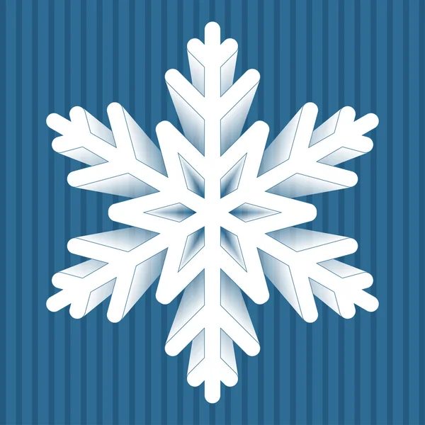 Duży biały snowflake 3d — Wektor stockowy