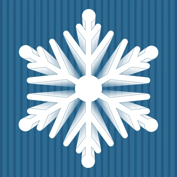 Duży biały snowflake 3d — Wektor stockowy