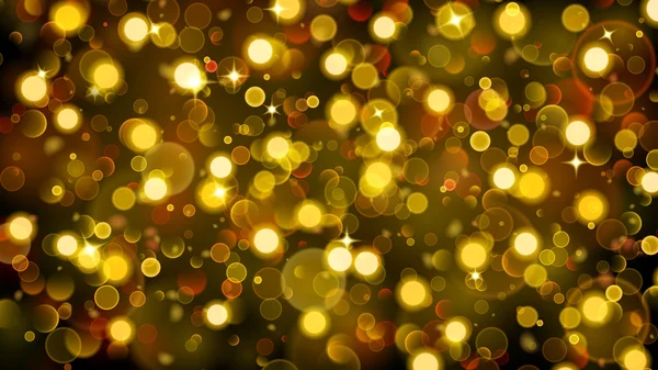 Fondo abstracto con efecto bokeh en oro — Archivo Imágenes Vectoriales