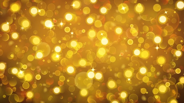 Abstract background with bokeh effect in gold — Stockový vektor