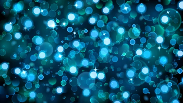 Abstract background with bokeh effect in blue — Stockový vektor