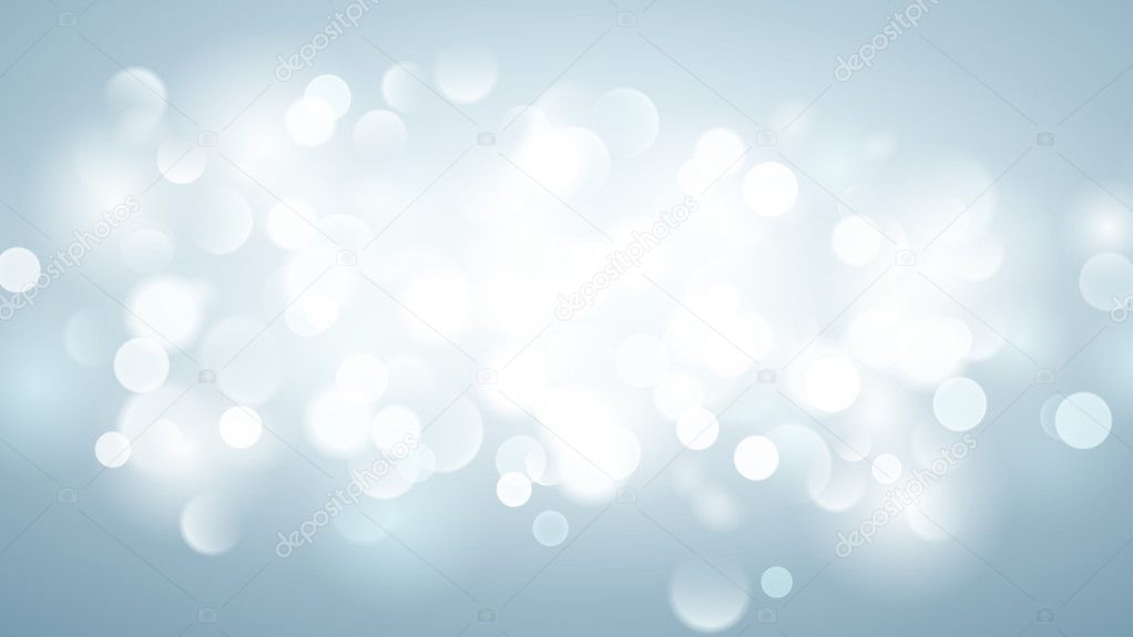 Abstract background with bokeh effect in light blue