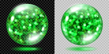 İki şeffaf küre ile yeşil parıldıyor