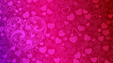 Arka plan mavi kalpler olan swirls