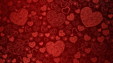 Arka plan mavi kalpler olan swirls