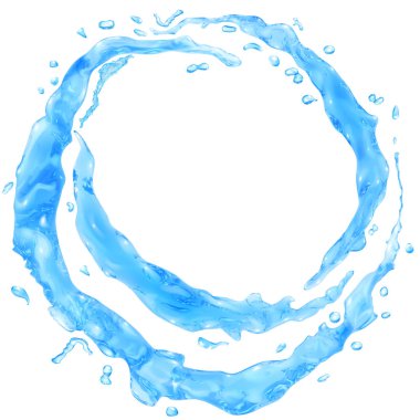 Opak su sıçramalarına yarım şeklinde yüzük ve su damlası