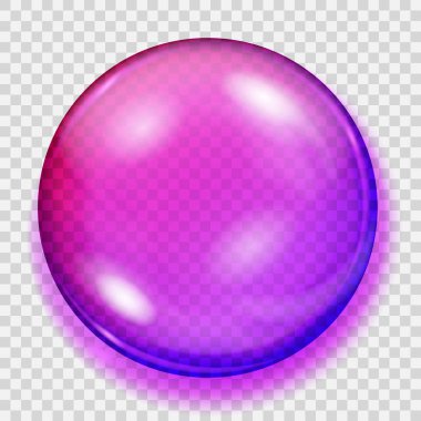 Gölge ile şeffaf mor Küre