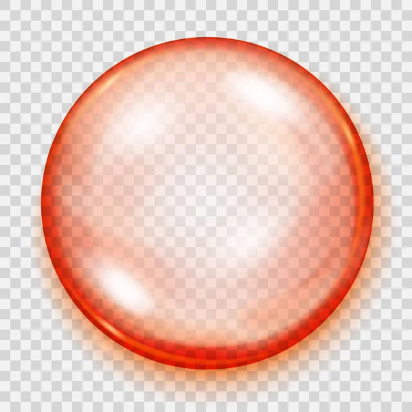 Прозора помаранчева сфера з тіні — стоковий вектор