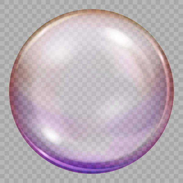 Een grote veelkleurige transparante zeepbel — Stockvector