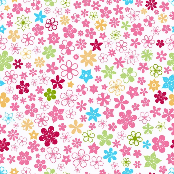 Seamless pattern of small flowers — Stock Vector
