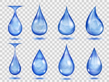 şeffaf mavi damla