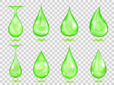 Şeffaf yeşil damla