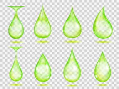 Şeffaf yeşil damla