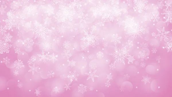 Fondo de Navidad de copos de nieve con efecto bokeh — Archivo Imágenes Vectoriales