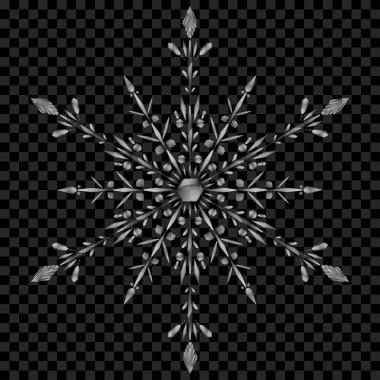 Büyük yarı saydam Noel kar tanesi