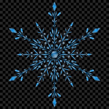 Büyük yarı saydam Noel kar tanesi