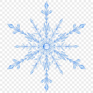 Büyük yarı saydam Noel kar tanesi