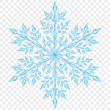 Büyük yarı saydam Noel kar tanesi