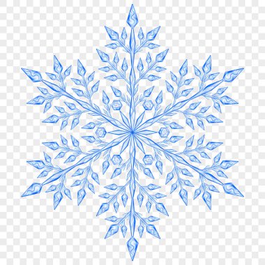 Büyük yarı saydam Noel kar tanesi