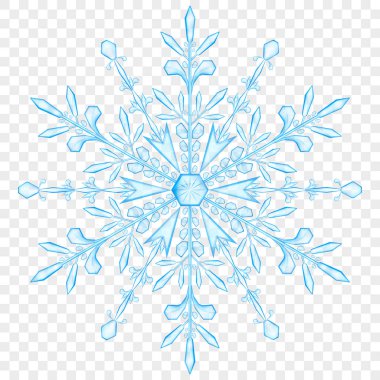 Büyük yarı saydam Noel kar tanesi