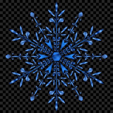 Büyük yarı saydam Noel kar tanesi