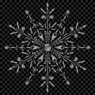 Büyük yarı saydam Noel kar tanesi