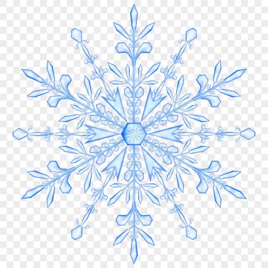 Büyük yarı saydam Noel kar tanesi