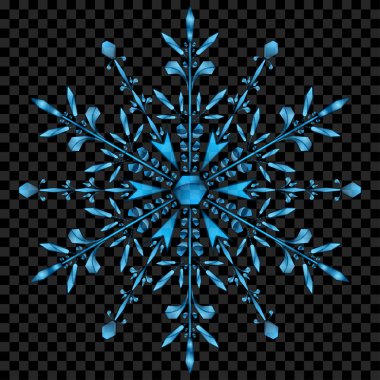 Büyük yarı saydam Noel kar tanesi