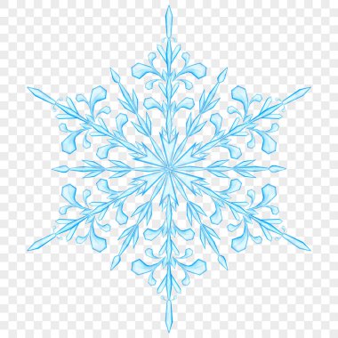 Büyük yarı saydam Noel kar tanesi