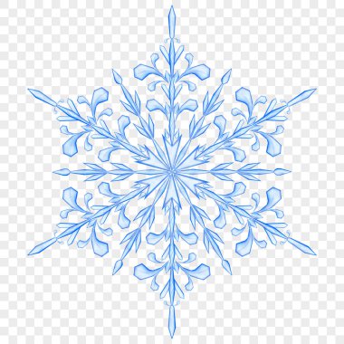 Büyük yarı saydam Noel kar tanesi