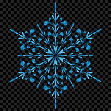 Büyük yarı saydam Noel kar tanesi