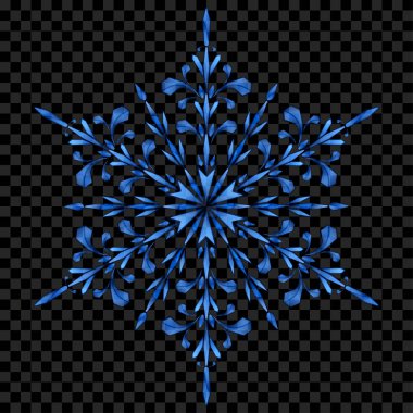 Büyük yarı saydam Noel kar tanesi