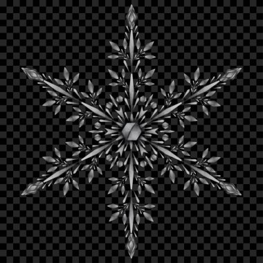 Büyük yarı saydam Noel kar tanesi