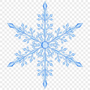 Büyük yarı saydam Noel kar tanesi