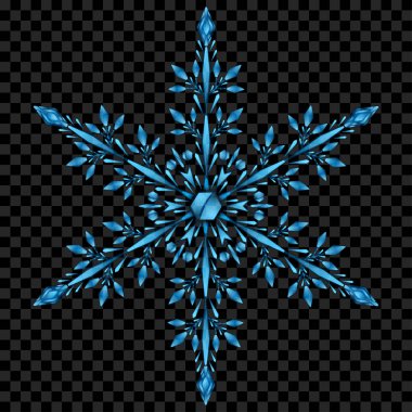 Büyük yarı saydam Noel kar tanesi