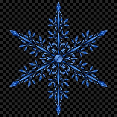 Büyük yarı saydam Noel kar tanesi