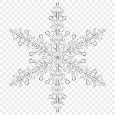 Büyük yarı saydam Noel kar tanesi