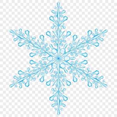 Büyük yarı saydam Noel kar tanesi