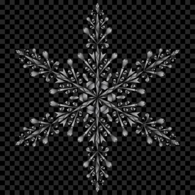 Büyük yarı saydam Noel kar tanesi