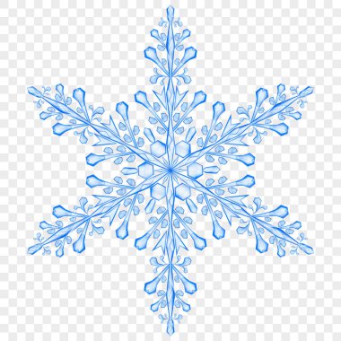 Büyük yarı saydam Noel kar tanesi