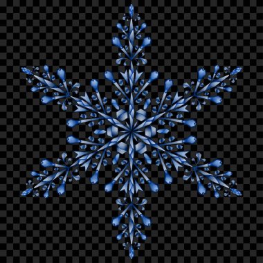 Büyük yarı saydam Noel kar tanesi